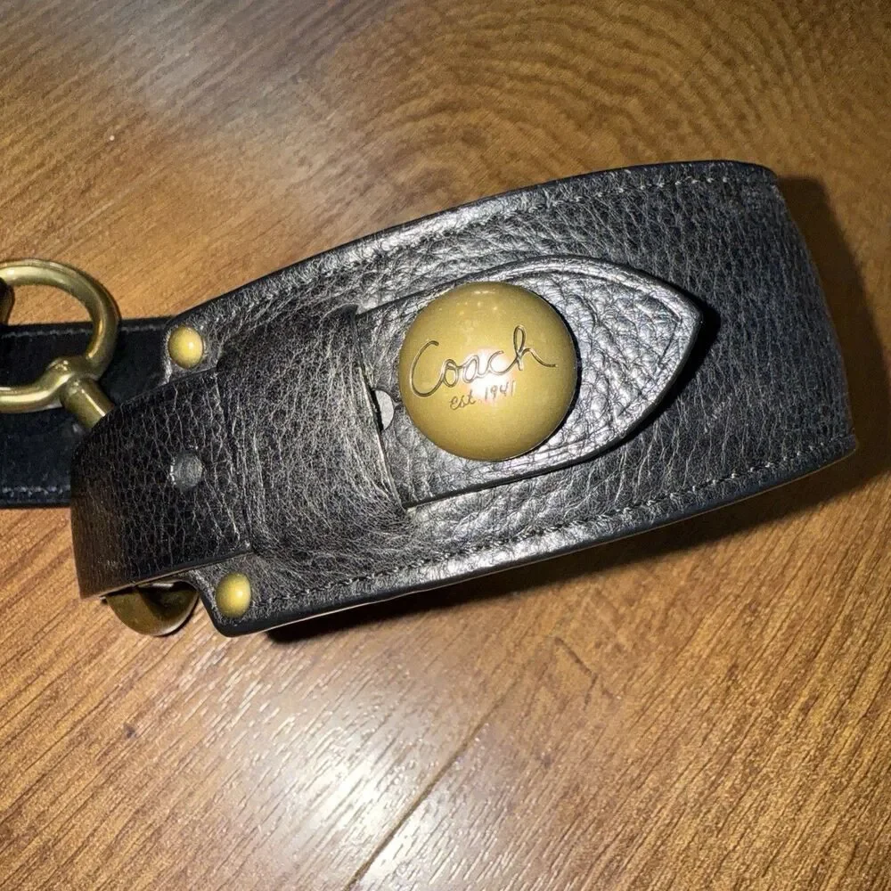 Coach Dog Leash Belt Black Small